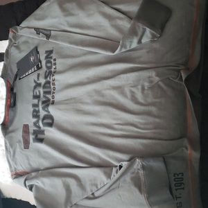 Mens harley-davidson long sleeve Cotton shirt 2xl nwt
